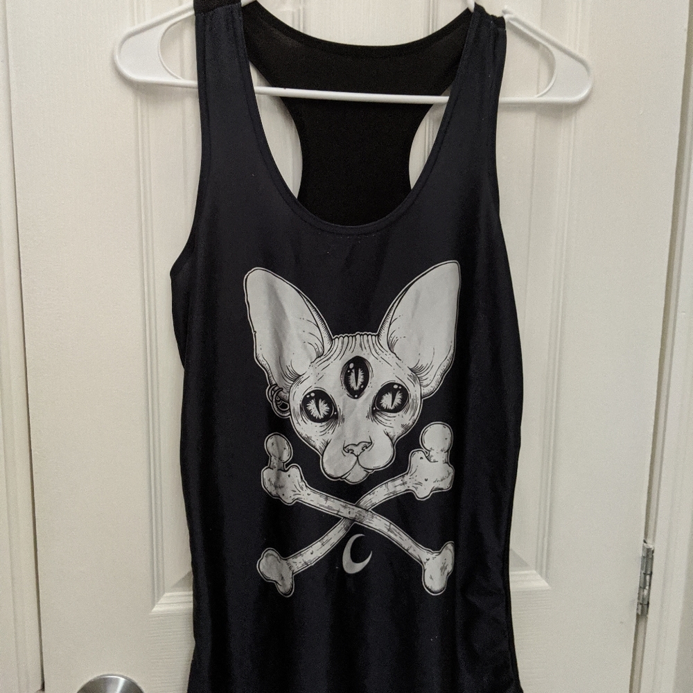 Killstar Sphynx Third Eye Black & Gray Tank Top